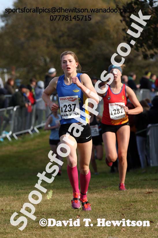 Junior women, 2016 National Cross Cpuntry Relays, Berry Hill Park, Mansfield. Photo: David T. Hewitson/Sports for All Pics